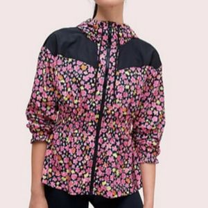 KATE SPADE Marker Floral Anorak In Black S